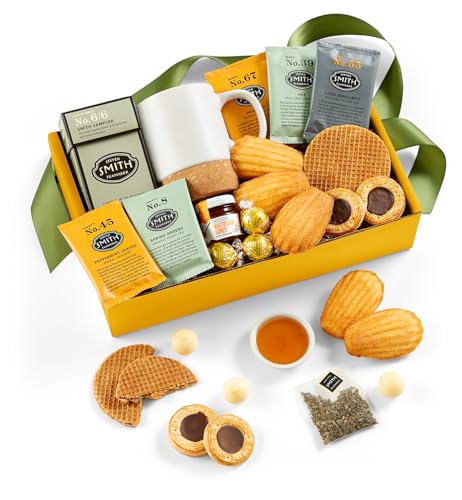 Tea Gift Basket with Mug, Cookies & Chocolates