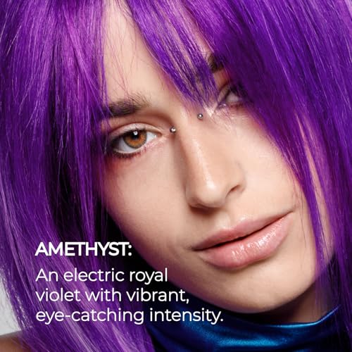 Image of XMONDO Color Amethyst Depositing Mask, Purple Hair Dye, 8 Fl Oz | Semi-Permanent, Infused with Bond Booster & Hyaluronic Acid for Nourishment, Revitalization & Repair, Vegan Formula