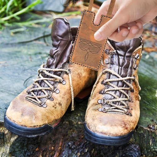 2025 Fashion Leather Wallet, Western Boot Wallet with Snap Strap, Handcrafted Leather Boot Credit Card Holder Case for Women (2 PC-F)3