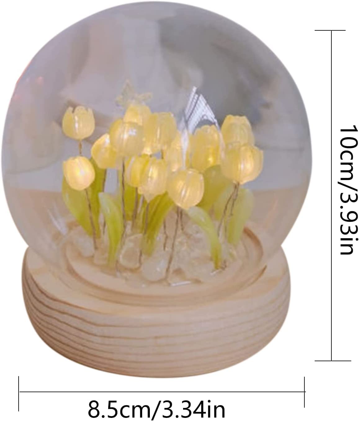 Lampada da tavolo, lampade da comodino, lampade da scrivania, lampada da tavolo LED tulipano fai da te simulazione fiore soggiorno camera da letto decorazione tulipano luce notturna alimentata a batte
