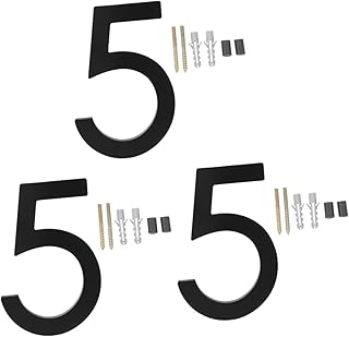 DOITOOL 3pcs House Number Numbers House Numbers Home Address Signs Antique Home Number Front Door Signs Outdoor Mailbox Label Stickers Street Address Number Plaques Number Corridor Numbers