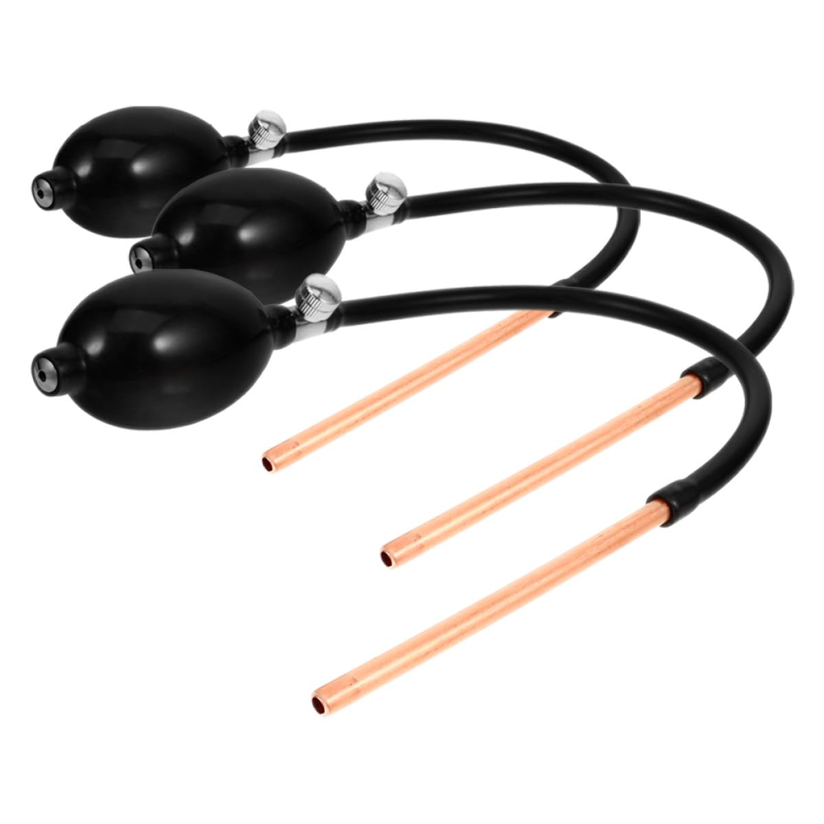 LALAFINA Molde para Soplar Azúcar 3 Piezas Tubo de Cobre Alargado y Cámara de Aire Negra, Herramienta Manual para Decoración de Fondant y Arte en Pasta de Azúcar, Suministros para Hornear