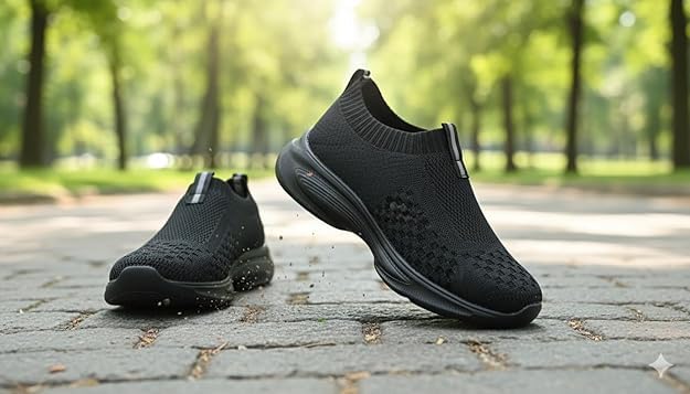 Image of Kraasa Trial Running Shoes with Lightweight Memory Insole | Breathable, Anti-Skid Knit Sneaker, Walking & Gym Shoes