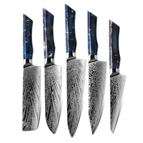 Set Cuchillos Cocina 5 Piezas Acero Inox