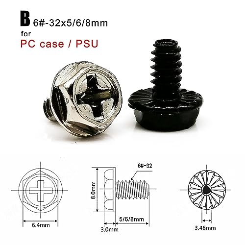 CHIST PC Computer Screws Standoffs Set Kit, for Hard Drive Computer Case Motherboard Fan Power Graphics - Image 3