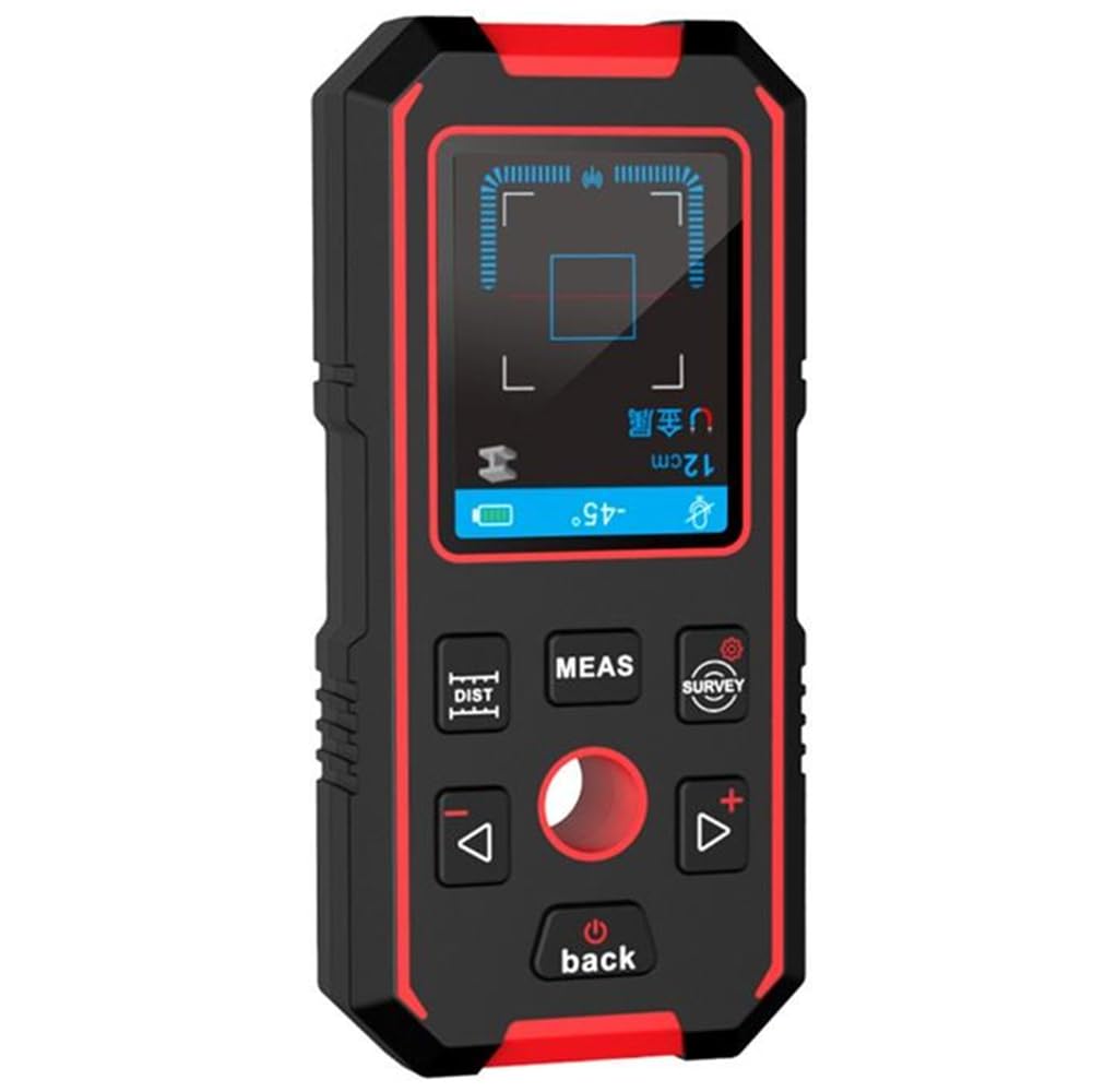 Buscador De Vigas, Escáner De Sensor De Buscador De Pared, Rango De Medición De 60M, Con Pantalla Retroiluminada Y Transmisión De Voz, Para Detección De Metales, Detección De Cables, Pruebas De Madera
