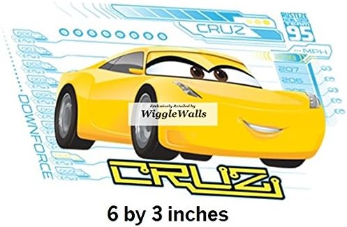 Miniatura 2 de Calcomanía de pared de Cruz Ramírez de 6 pulgadas de Disney Pixar Cars 3 películas, removible, autoadhesiva, vinilo decorativo, sala de arte,