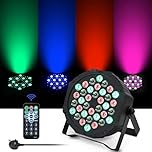 Stage Lights 36LED 72W Disco Lights RGB DMX512 with Remote Control, Par Light 7 Modes Stage Lighting Effect DJ Lights for Party Bar Club Wedding Halloween Christmas