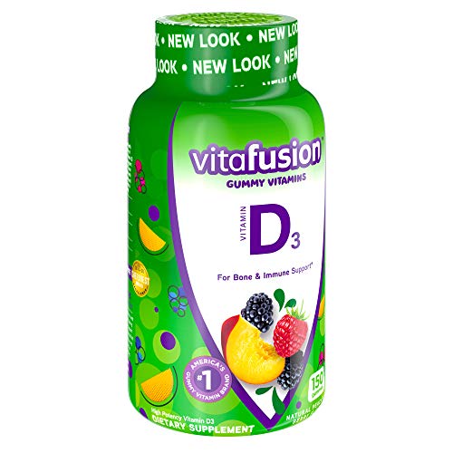 Vitafusion Vitamin D3, 50mg, Peach, Blackberry, Strawberry, 150 Count