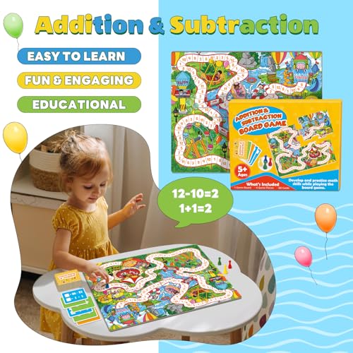 Broytain Juegos de Mesa Educativos de Suma y Resta para Niños miniatura 6