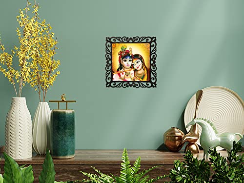 Image of Casa Rica Photo Frame Painting Wall Hanging home decoration for Wall, Living /Bed Room, Lobby(12inch x12inch) Laser Cut(Multicolor) (Radha Krishan)