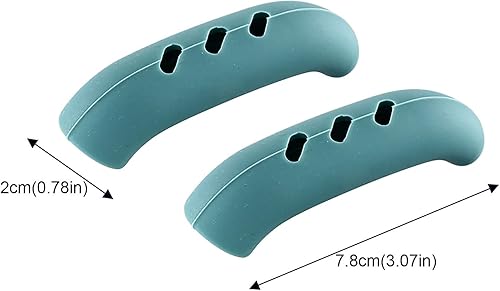 Miniatura 3 de Juego de 3 pares de fundas de silicona para mango de olla antiquemaduras, funda de silicona antideslizante, juego de soportes de mango de