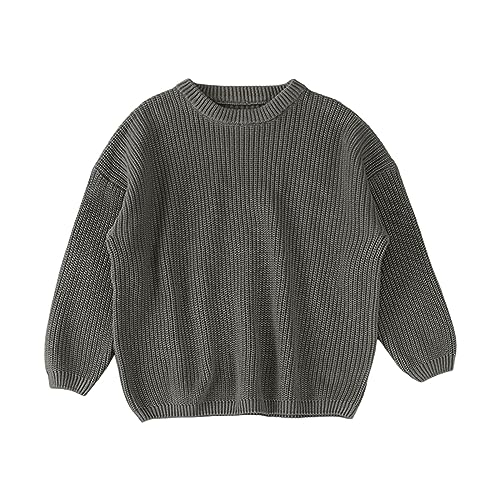 Pull en tricot anti-irritation vêtement chaud col rond fille vert