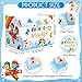 24 Pcs Privacy Boards for Student Desks Bright Colored Classroom Desk Divider Trifold Table Desk Privacy Panel Folders Screen Partition for School Teacher Student Study Test Home(Sky)
