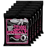 6 Sets of Ernie Ball 2723 Cobalt Super Slinky Elecric Guitar Strings