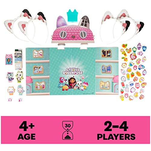Gabby’s Dollhouse, Meow-Mazing Board Game Based On The Dreamworks Netflix Show With 4 Kitty Headbands, For Families & Kids Ages 4 And Up #TOP1