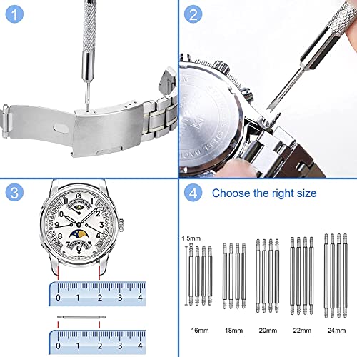 JOREST Herramienta Cambiar Pilas Reloj, Destornillador Relojero, Kit Herramientas Relojero, Herramienta Abrir Relojes, Cambiar Correa Reloj, Kit Reparacion Relojes, Accesorios para Relojes, Pinzas