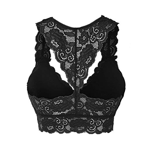 KEIZHUONIQIU Sport BH Sexy Damen Push up BH ohne Bügel Damen Blumen BH Spitze Bralette Bustier Crop Top Comfort Bra V… – Bild 4