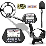 Regalo perfecto y accesorios: 1 detector de metales profesional, 1 pala, 2 pilas de 9 V, 1 manual de usuario (idioma español no garantizado). Regalo perfecto para padre, marido, niños, familia, amigos. Para las actividades de padres e hijos o las actividades al aire libre de los estudiantes.