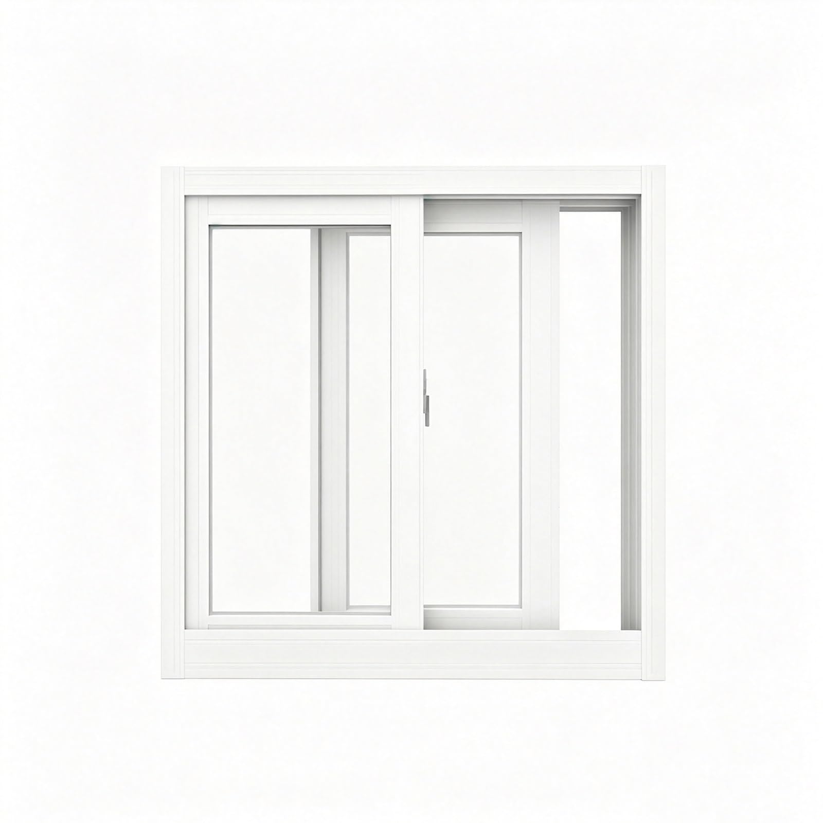 Ventana corredera de baño pequeña de 53x55cm para sótanos