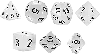 Toyvian 1 Conjunto 7 Pçs Dados Multifacetados Luminosos Dados De Jogos De Matemática Dados Luminosos Dados De Ensino Role-Playing Dados Seis Lados Dados Poliédricos Role-Playing Dados De