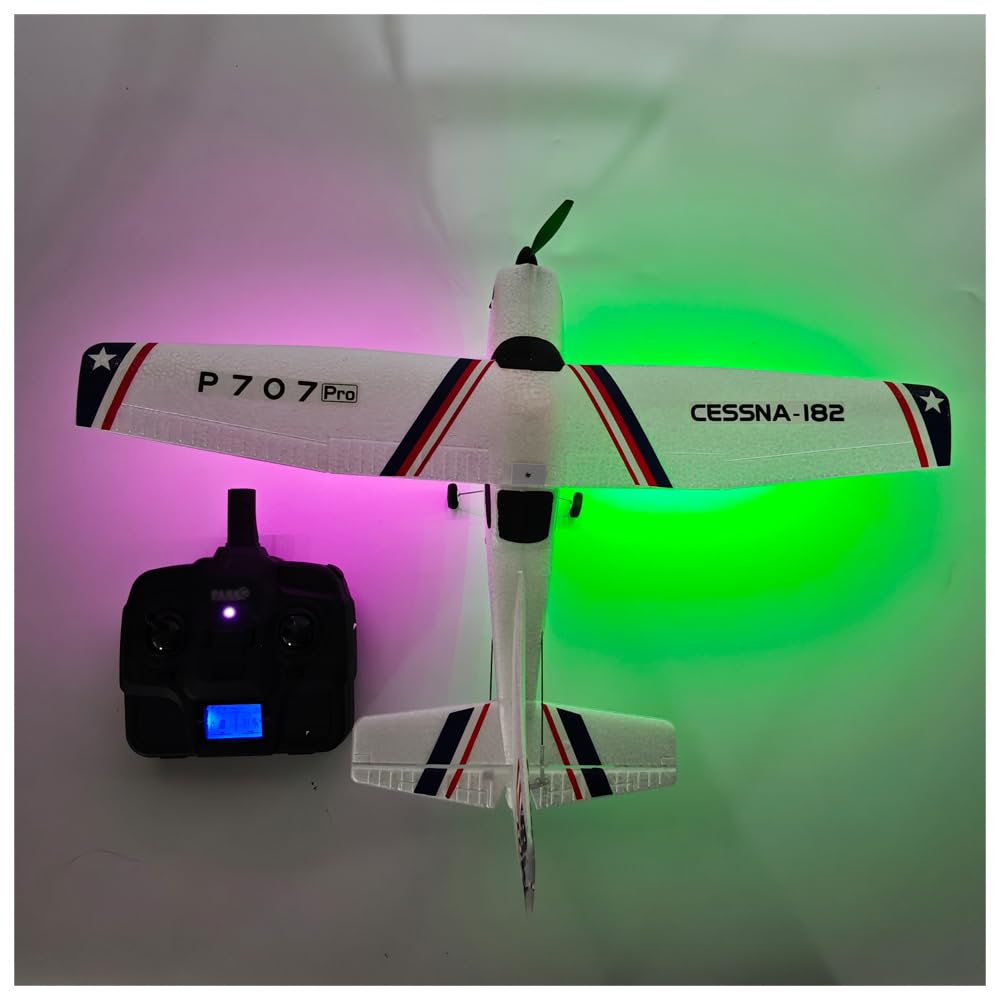 Avion Télécommandé CESSNA-182 2,4 GHz 3D6G 3 Canaux Moteur 1020 RC pour Adultes
