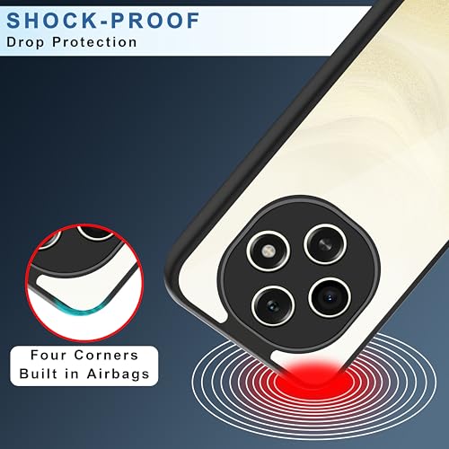 Image of CEDO Backcover for Oppo F31 Pro (5G) | Camera Protection Bump Shockproof Edge | Ultra Hybrid Transparent Acrylic Clear TPU+PC Hard Backcase Cover (Black)