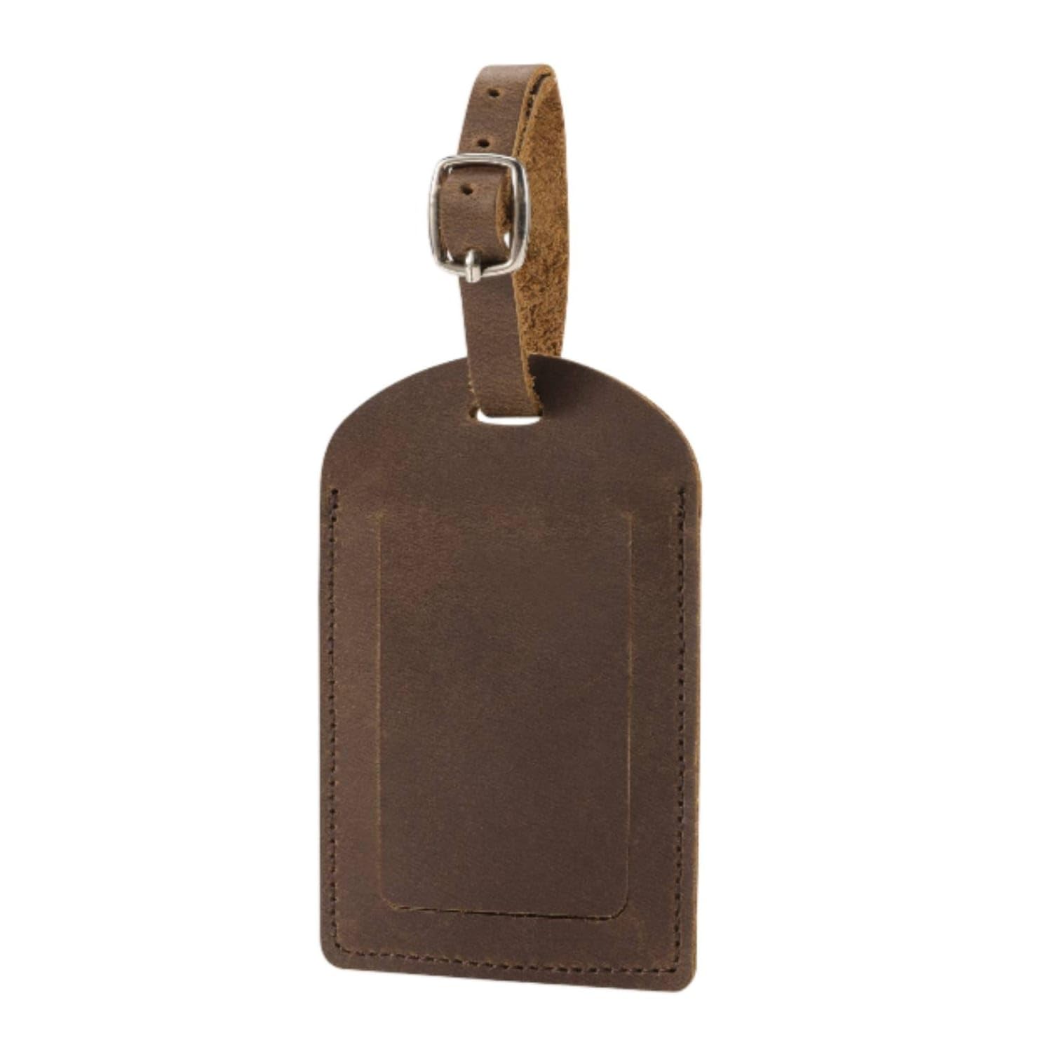 Sturdy Luggage Tag with Buckle Strap Adjustable Travel Tag with Information Window Waterproof Soft for Travelers, Commuters, Suitcases, Airport, Dark Brown-image-16