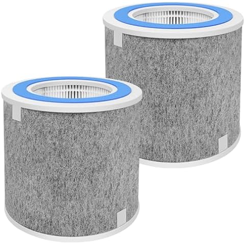 2 Pack HP102 Replacement Filter for Shark HP152 HP100 HP100C HP102C HP102PET HP105 HP130 HP132 HC450 HC450C HC451 HC452 HC452C HC455 UA455 Purifier, True HEPA & Odor Lock, HE1FKBASMB HE1FKPET HE1FKBAS Cover