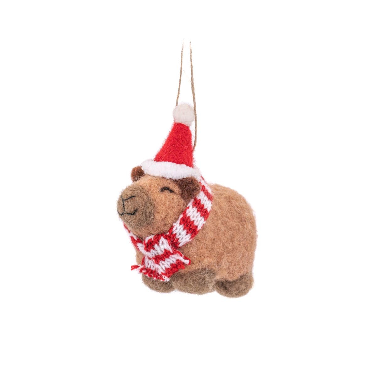 Sass & Belle Felt Capybara Christmas Tree Decoration