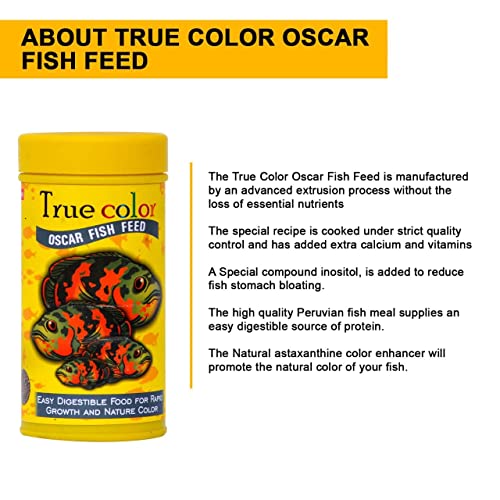Image of TUNAI SF+ True Color Fish Food for Oscar | 700 G | Fish Feed with 4MM Pellets and 40% Protein,All Life Stages