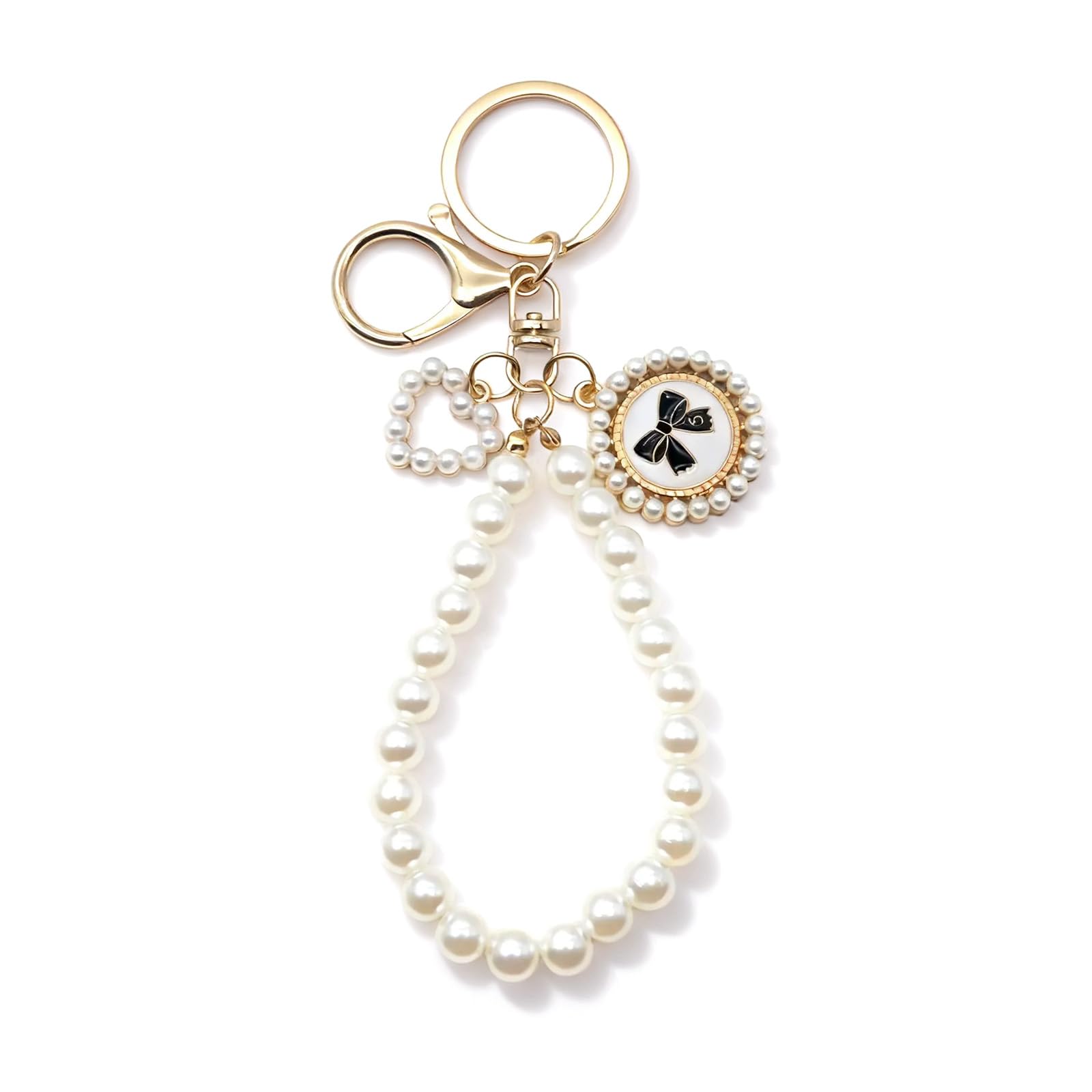 Zynara Perlen Armband Schlüsselanhänger, Glücksbringer Taschenanhänger Damen, Weihnachtsgeschenke