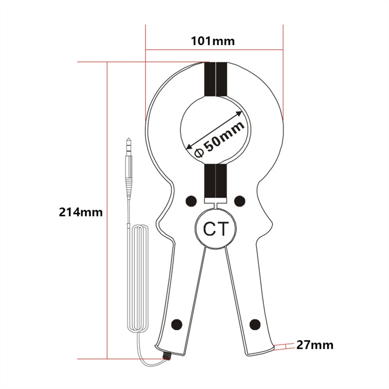 Clamp-on-on AMMÈTRÈMME Pince numérique Online Fuite Enregistreur Enregistreur Current Numérique Pince-On Fuite Current Current Mètre ES5001