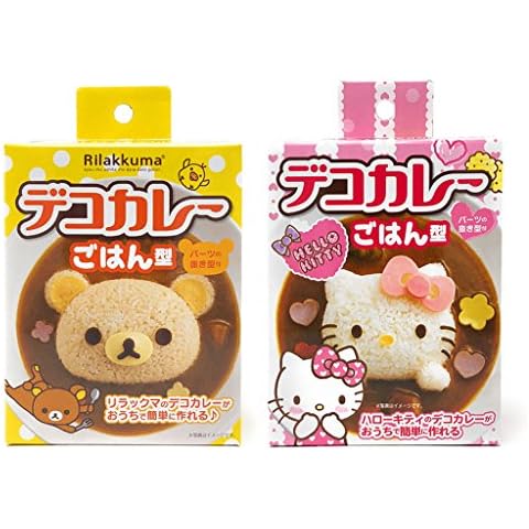 OSK Mold Set for Rice Decoration for Kids, Rilakkuma and Hello Kitty Rice Decoration Set, BPA Free (Rice Mold Set) Cover