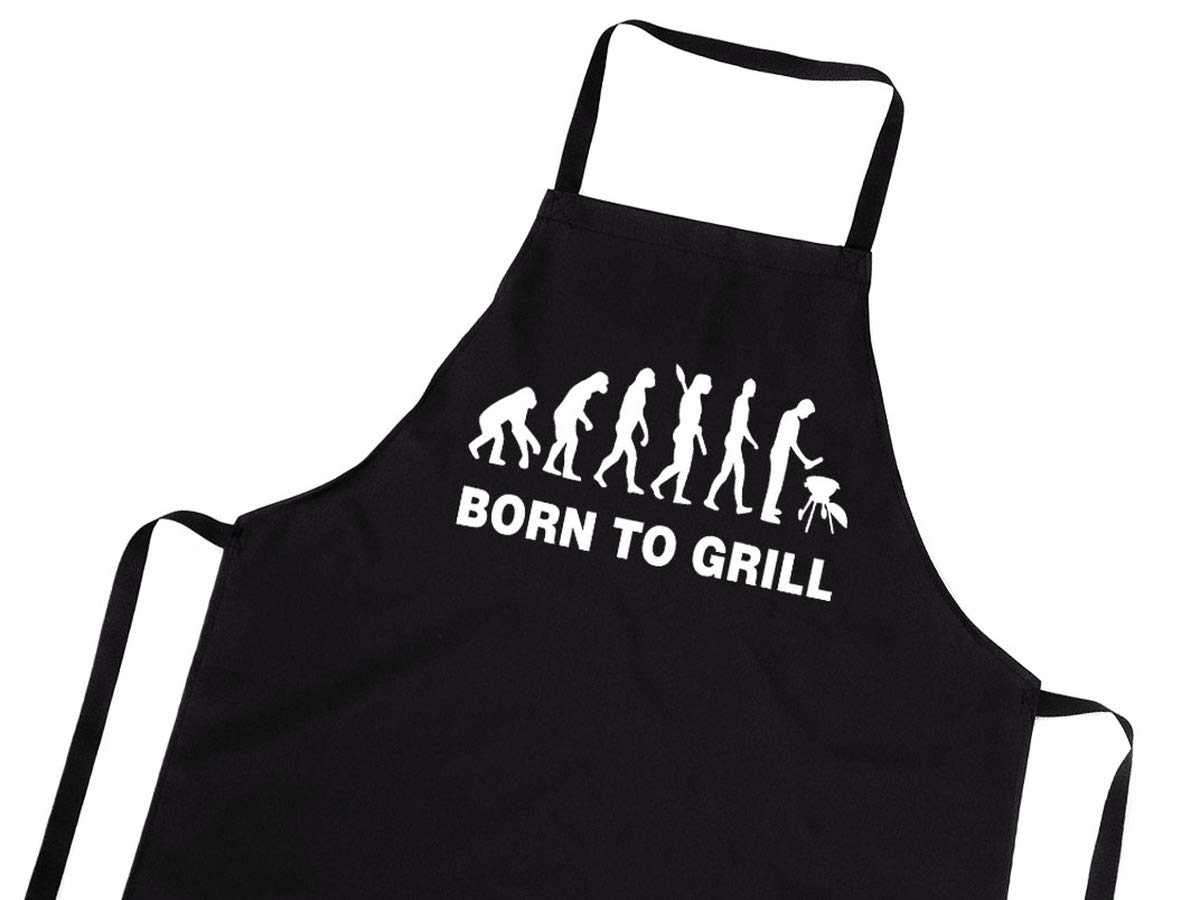 Ferocity Funny Barbecue Apron for adults woman and man Grill BBQ Chef Unisex Aprons for Cooking Baking Kitchen Born to grill [106]