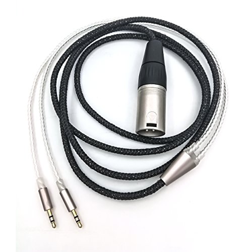 Sukira HiFi Cable Compatible with Hifiman HE400S / HE-400I / HE560 / HE-350 / HE1000 / HE1000 V2 Headphones Balance Line (4-pin XLR Male) Upgrade Cable, Silver Plated Wire 1.5m/4.9ft Sukira HiFi Cable Compatible with Hifiman HE400S / HE-400I / HE560 / HE-350 / HE1000 / HE1000 V2 Headphones Balance Line (4-pin XLR Male) Upgrade Cable, Silver Plated Wire 1.5m/4.9ft