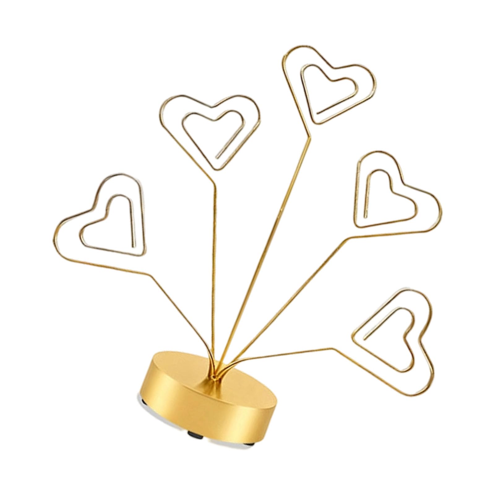 Tsophreniq Multifunctional Tabletop Card Holder with Round Base Perfect for Christmas Home Decoration Heart Shaped Display Party Seat