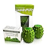 LaundryPLUS+ System: #1 BEST Laundry Product For Your Washer AND Dryer, Patented & Proven To Reduce Detergent By 90%! Clean & Soften Clothes Naturally w/o Bleach, Fabric Softeners & Wool Dryer Balls