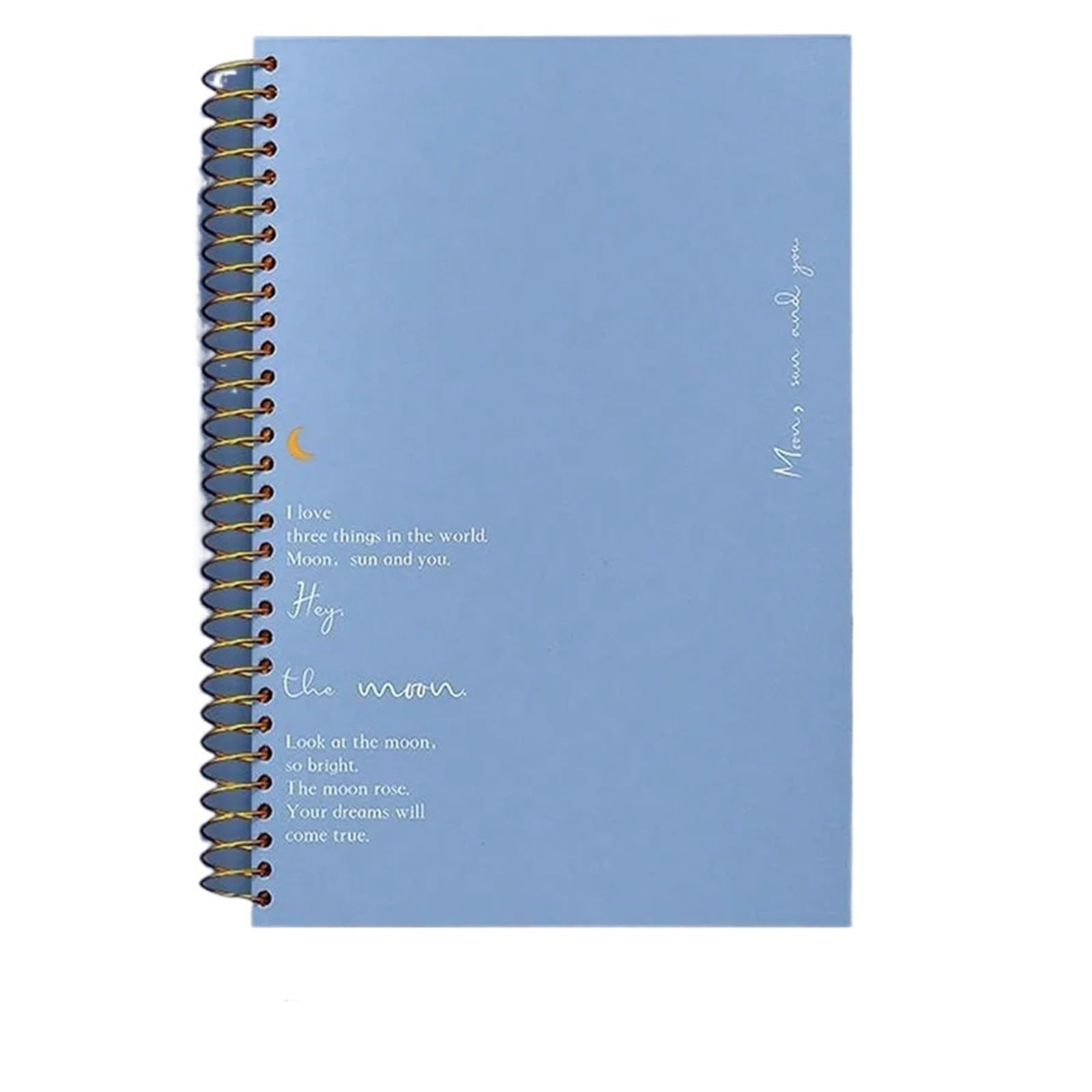cuaderno espiral de líneas anchas Cuaderno B5 de tapa dura con espiral y 300 páginas interiores, 150 hojas cuadriculadas en blanco for estudiantes.(Grid inner page)