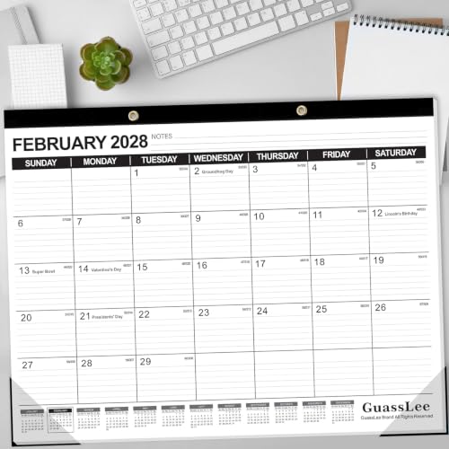 Image of GuassLee Large Desk Calendar 2027 3 Pack, 18 Months Jan 2027-Jun 2028