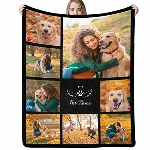 D-Story-Dog-Memorial-Blanket-Customized-with-Photos-Modern-Style-Polyester-Material-30W-x-40L