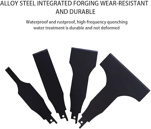 Miniatura 5 de 4 cuchillas raspadoras de sierra recíproca, herramientas de limpieza de azulejos de acero de alto carbono para quitar juntas de azulejos, pegamento,