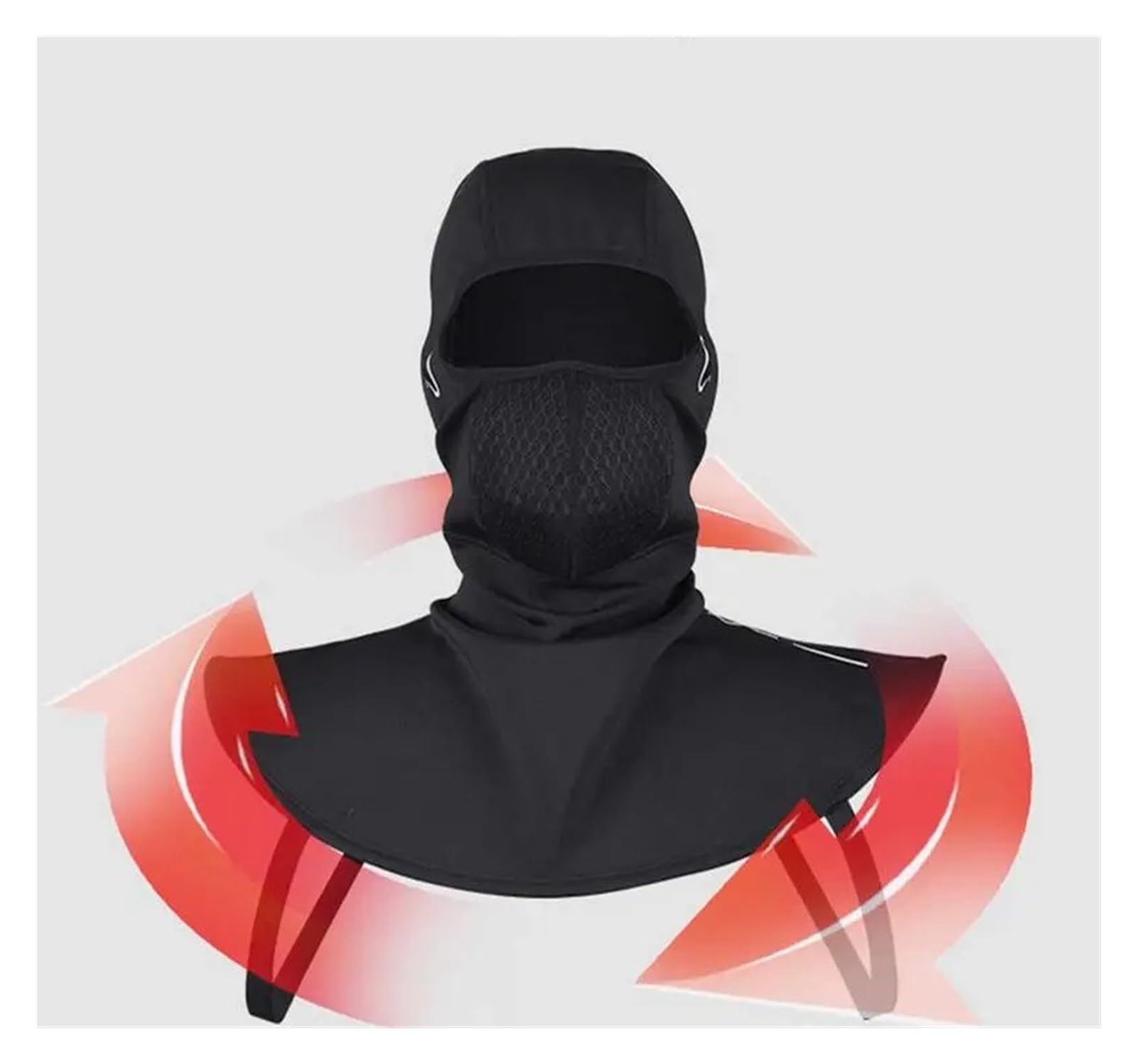 Pasamontañas Pasamontañas de invierno, cubierta facial Unisex, máscaras de esquí a prueba de viento for clima frío, capucha de tela elástica, equipo de nieve for hombres y mujeres, calentador de cuell