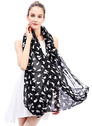 Lina & Lily Bunny Rabbit Print Women's Infinity Scarf Lightweight4