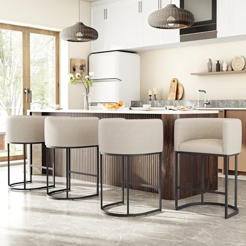 VATROS Barrel Counter Stools Set