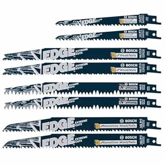 BOSCH RPW008 8 pc. Edge Pro-Wood Reciprocating Saw Blade Set