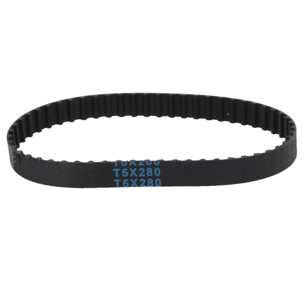 Jutagoss T5x280 Timing Belt Cogged Toothed Rubber Timing Belt, 280mm Perimeter, 10mm Width, 5mm Pitch, 56 Teeth