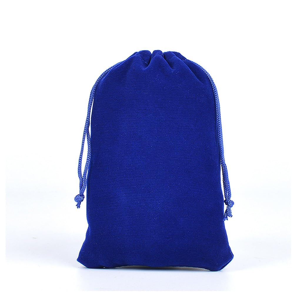 100 Sacchetti In Velluto Con Coulisse – Confezione Da 100, Colore Blu, Misura 7x9 Cm, Per Gioielli E Piccoli Regali