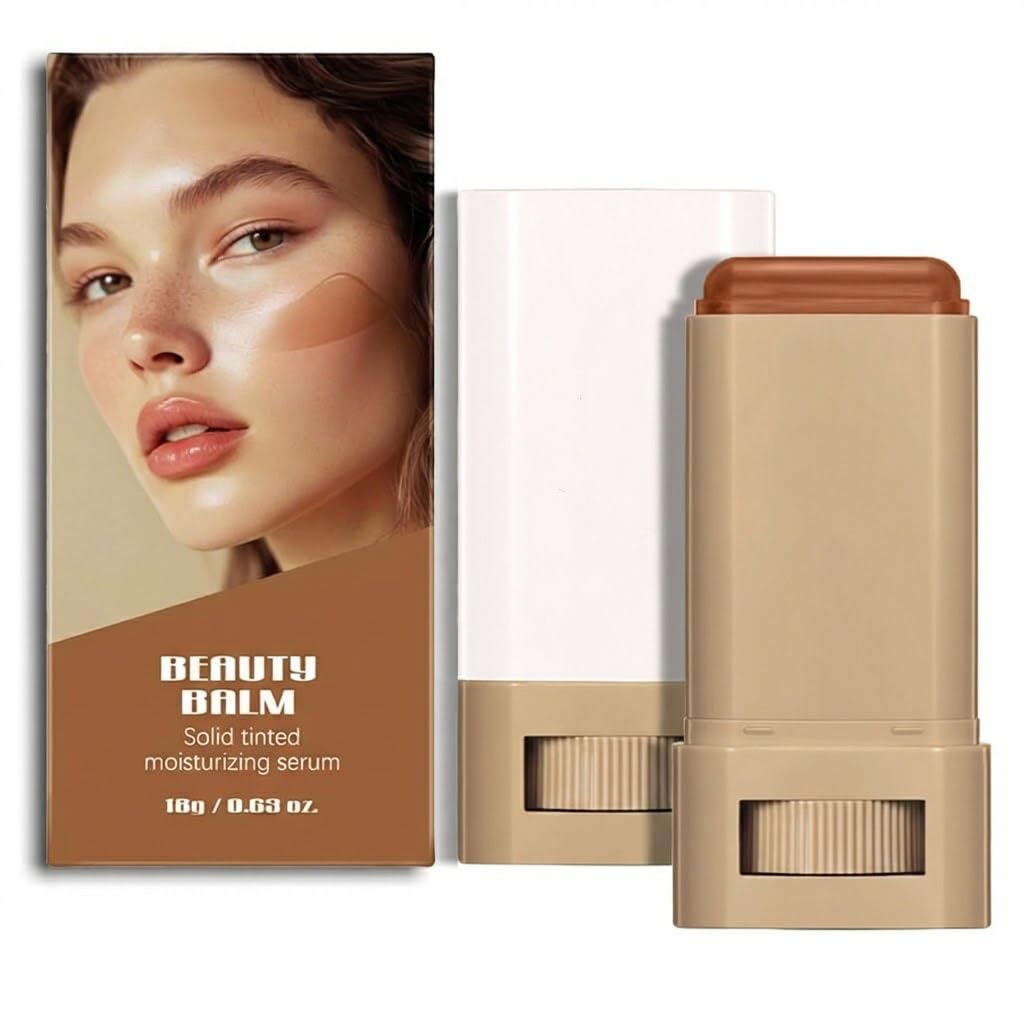 Beauty Balm Serum-Enriched Tinted Moisturizer Stick Hydrating Lightweight Solid Foundation with Natural Skin Tint Finish Flawless Sheer to