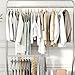 STORAGE MANIAC Hanging Closet Rod, Adjustable Width and Height Closet Hanging Organizer, Space-Saving Clothes Hanging Bar, Closet Extender Hanging Rod Double Closet Hanging Rod, 2 Pack Chrome